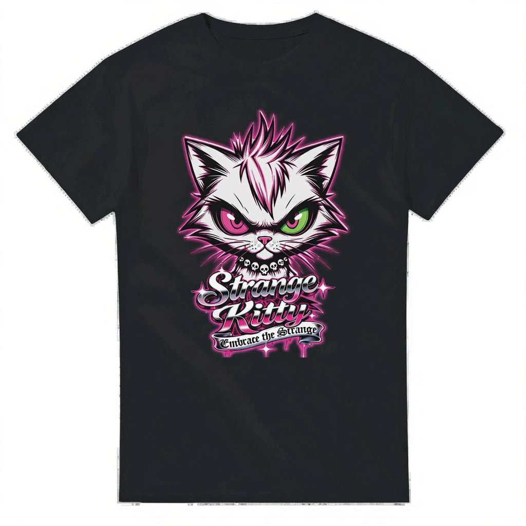 Strange Kitty - Heavyweight Unisex Crewneck T-shirt | Gildan® 5000
